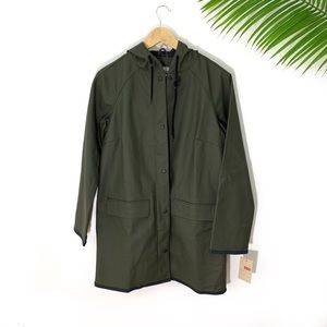 Levi's | Olive Green Rubber Button-Down Coat (NWT)